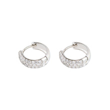 Load image into Gallery viewer, 3 ROW PAVE DIAMOND EARRINGS