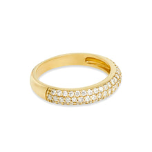 Load image into Gallery viewer, PAVE DIAMOND 3 ROW RING