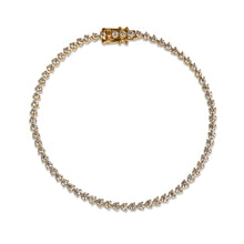 Load image into Gallery viewer, 3 PRONG DIAMOND TENNIS BRACELET