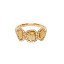 Load image into Gallery viewer, YELLOW SAPPHIRE GEMSTONE DIAMOND RING