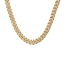 Load image into Gallery viewer, CUBAN CHAIN LINK NECKLACE WITH DIAMONDS