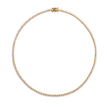 Load image into Gallery viewer, 3 PRONG TENNIS NECKLACE