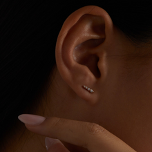 Load image into Gallery viewer, 4 DROP DIAMOND EARRINGS MINI STUDS