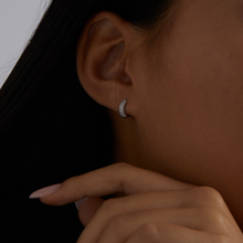 Load image into Gallery viewer, 3 ROW PAVE DIAMOND EARRINGS