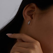 Load image into Gallery viewer, 3 ROW PAVE DIAMOND EARRINGS