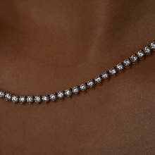 Load image into Gallery viewer, 3 PRONG TENNIS NECKLACE