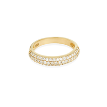 Load image into Gallery viewer, PAVE DIAMOND 3 ROW RING