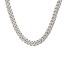 Load image into Gallery viewer, CUBAN CHAIN LINK NECKLACE WITH DIAMONDS