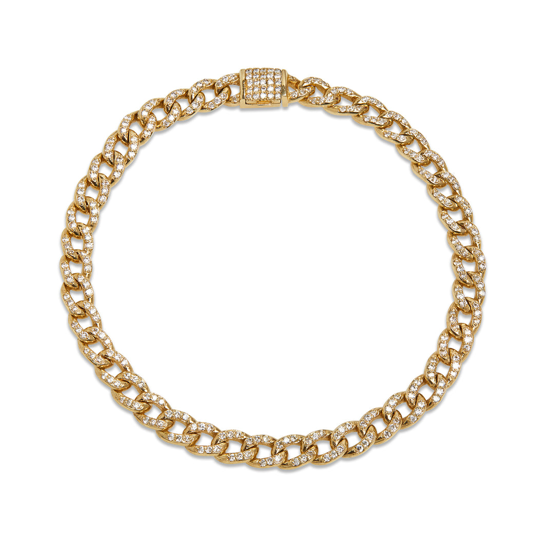 DIAMOND CUBAN BRACELET CUBAN 5 MM