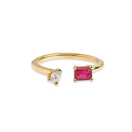 RUBY ADJACENT BAGUETTE RING